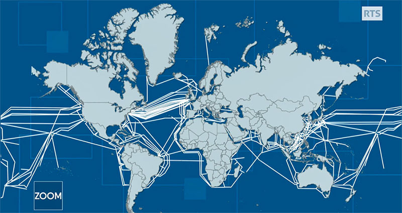 Carte des réseaux sous-marins mondiaux