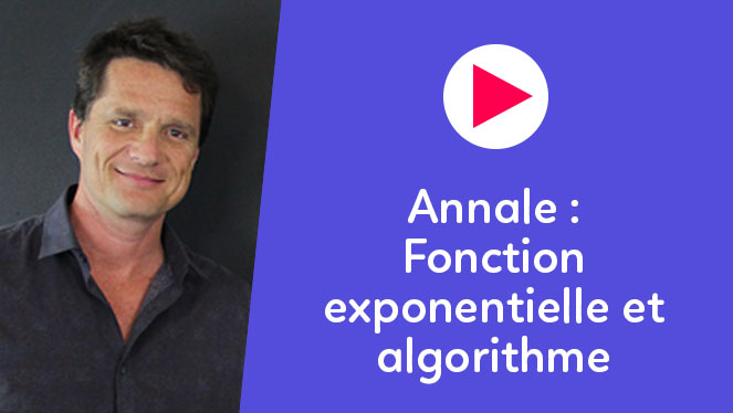 Annale - Fonction exponentielle et algorithme