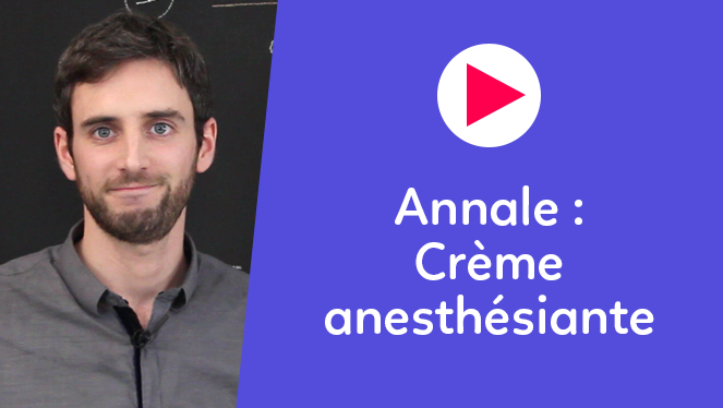 Annale - Crème anesthésiante